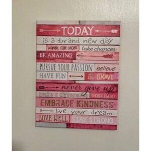 New Pink Wall Decor - Inspirational Quotes Wall-Art - Motivational Bedroom Decor